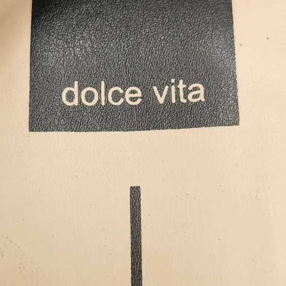 Dolce Vita Sandals 10 Tan Woven Dainty Strappy Bev Kitten Heel Square New $120 - Picture 12 of 16